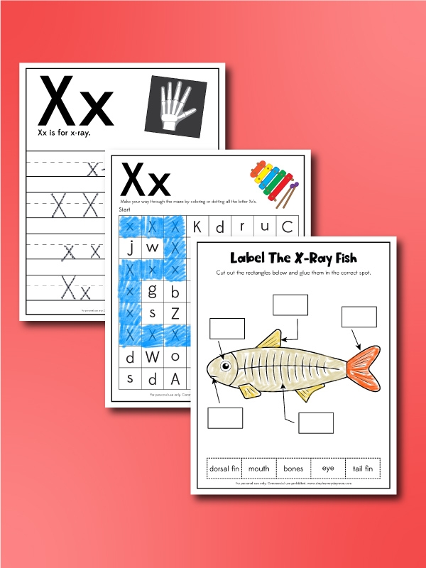 Get Ready for Reading: Engaging Letter X Worksheet for Pre-K Kids Worksheet featuring the letter X for preschool practice and fun activities