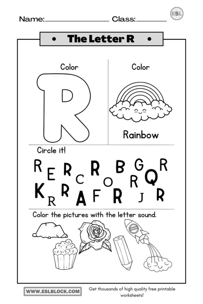 Educational resource for preschoolers to learn about the letter R in a fun way Kids engaging with the Get Ready for Reading worksheet focusing on the letter R