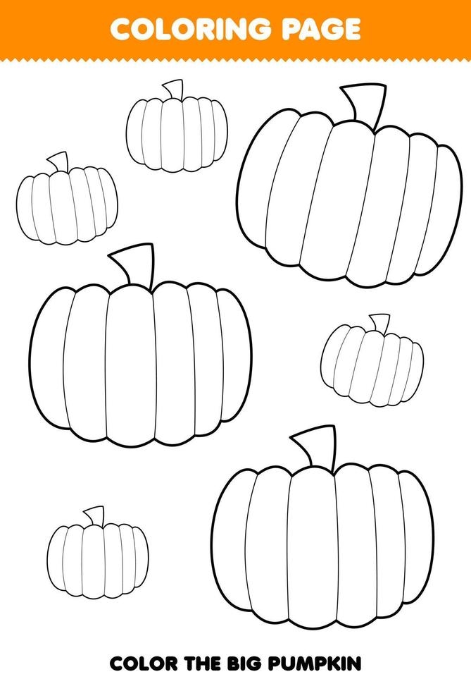 Giant Pumpkin Coloring Page Worksheet for Kindergarten Reading Giant pumpkin coloring page with two children carrying a massive pumpkin for fall fun