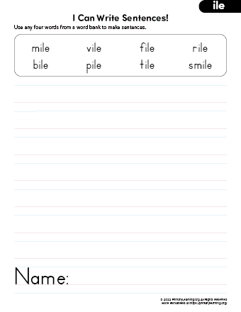 Glossary: Constructing Words worksheet for Kindergarten