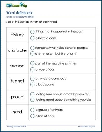 Glossary: Constructing Words worksheet for Kindergarten