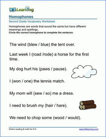 Glossary: Constructing Words worksheet for Kindergarten