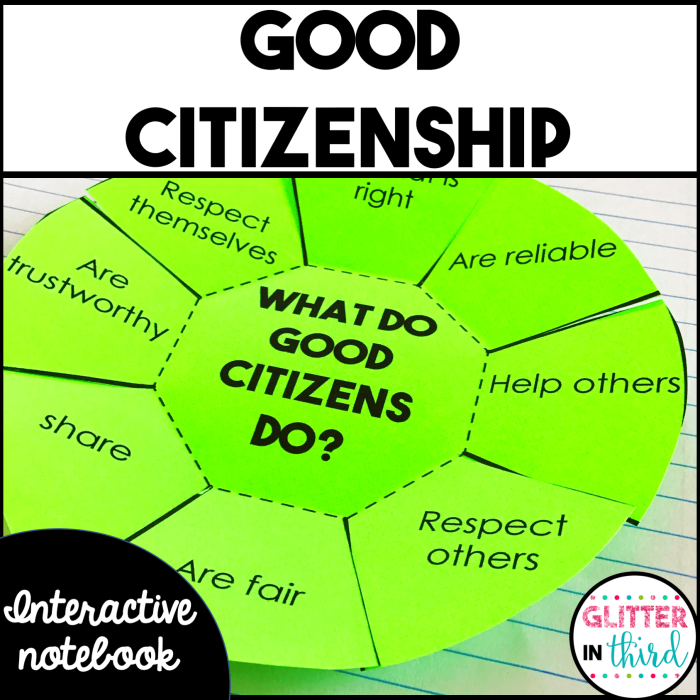 Worksheet illustrating examples of good citizenship for second graders, including voting and community service. Educational resource on how to be a good citizen for young learners.