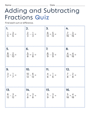 A student filling out a fourth grade math worksheet focusing on fraction problems