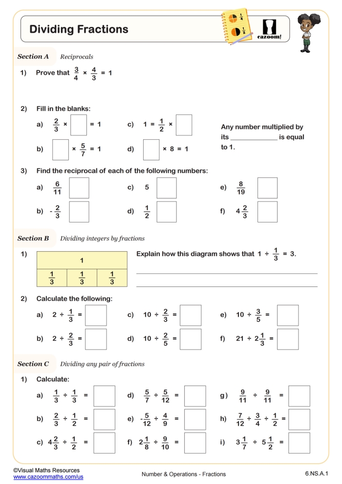 Math Review Part 1 Grade 4 Worksheet Integers and Rational Numbers Page 5 Fourth grade student completing a math review worksheet on integers and rational numbers