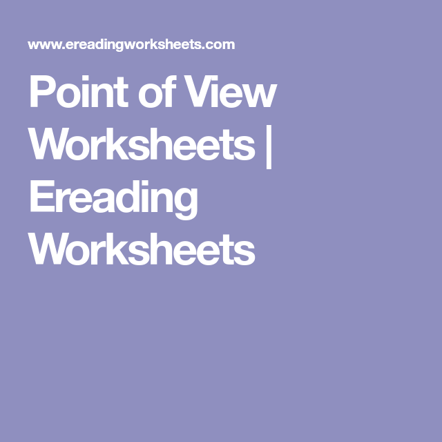 Pronouns and Point of View Practice Sheet 17 Fourth grade grammar worksheet focusing on identifying pronouns and point of view exercise 17
