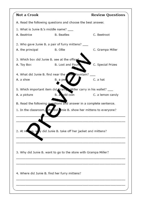 Catch the Crook Worksheet Number Eight Grammar and Mechanics Exercise Fifth grade students solving logic puzzles to catch the crook in this grammar and mechanics worksheet
