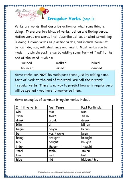 Decimals worksheet for Second Grade Fill-in-the-blank worksheet for second graders on irregular verbs: be, do, and have. Engaging Grammar Time activity for improving verb usage skills.