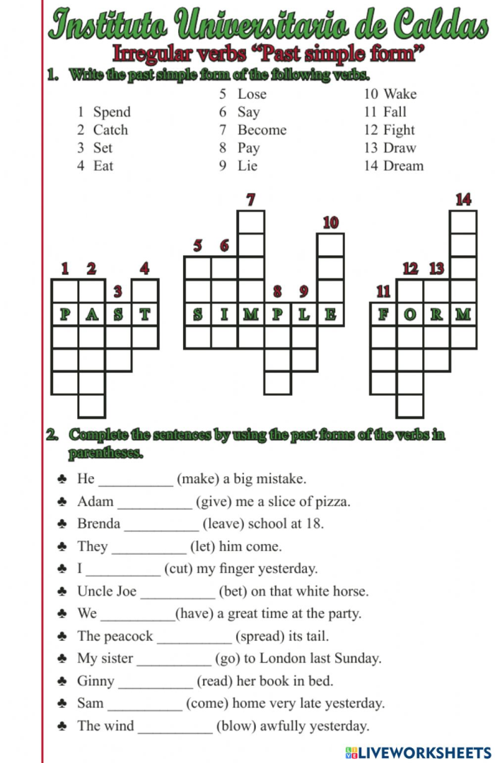 Grammar Time: Irregular Verbs worksheet for second grade learners Fill-in-the-blank worksheet for second graders focusing on the irregular verbs be, do, and have