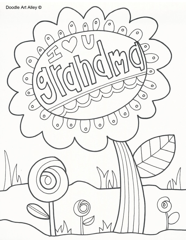 Grandparents Day coloring worksheet for kindergarten students celebrating family connections