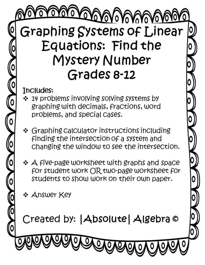 Graphing Systems of Linear Equations Practice Worksheet 9 Eighth grade algebra worksheet displaying coordinate planes for graphing systems of linear equations