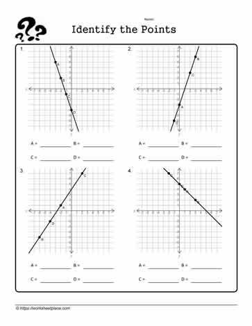 Worksheet featuring graphing ordered pairs with both negative and positive coordinates