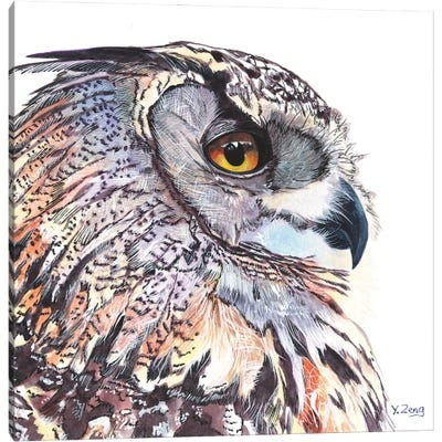 Great Horned Owl in its natural habitat at Yellowstone National Park, showcasing its impressive size and features