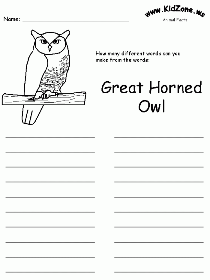 Great Horned Owl perched on a tree branch in Yellowstone National Park, showcasing its impressive size and fierce expression