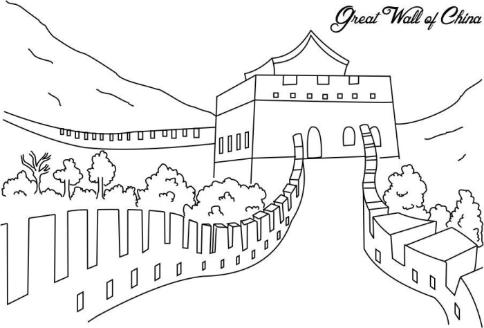 Great Wall of China worksheet designed for fourth graders focusing on fractions