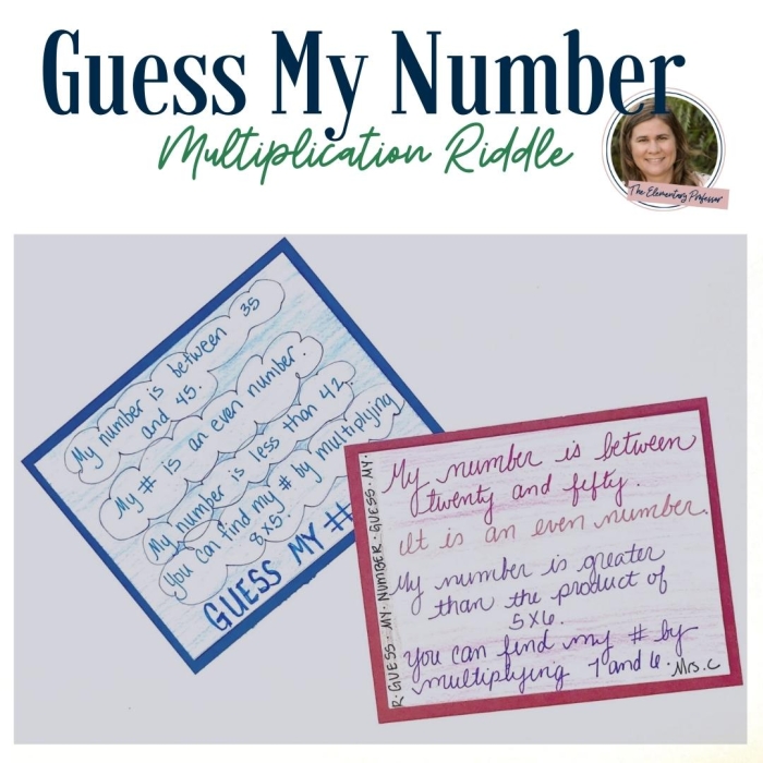 Fun number sense activity where children use logic to find the mystery number Fourth grade students solving a number guessing game with math clues and riddles