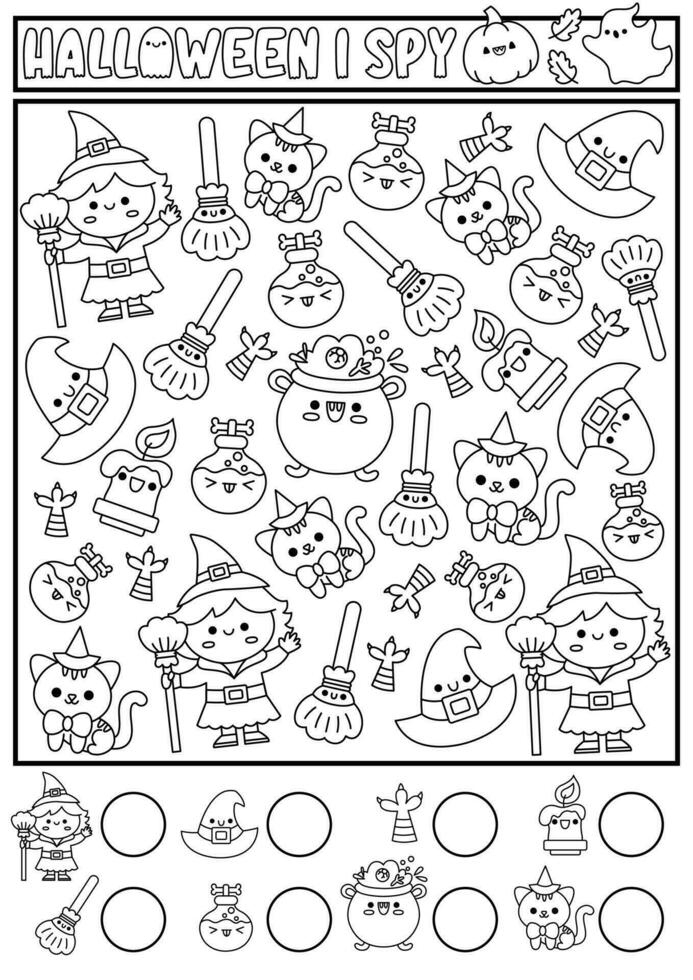 Kindergarteners coloring a festive scene with a princess and a ninja in a pumpkin patch for Halloween