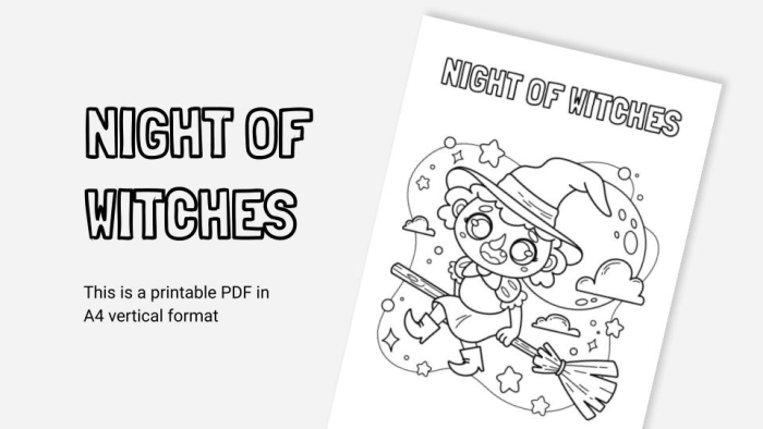 Princess and ninja exploring a pumpkin patch on Halloween night coloring page worksheet