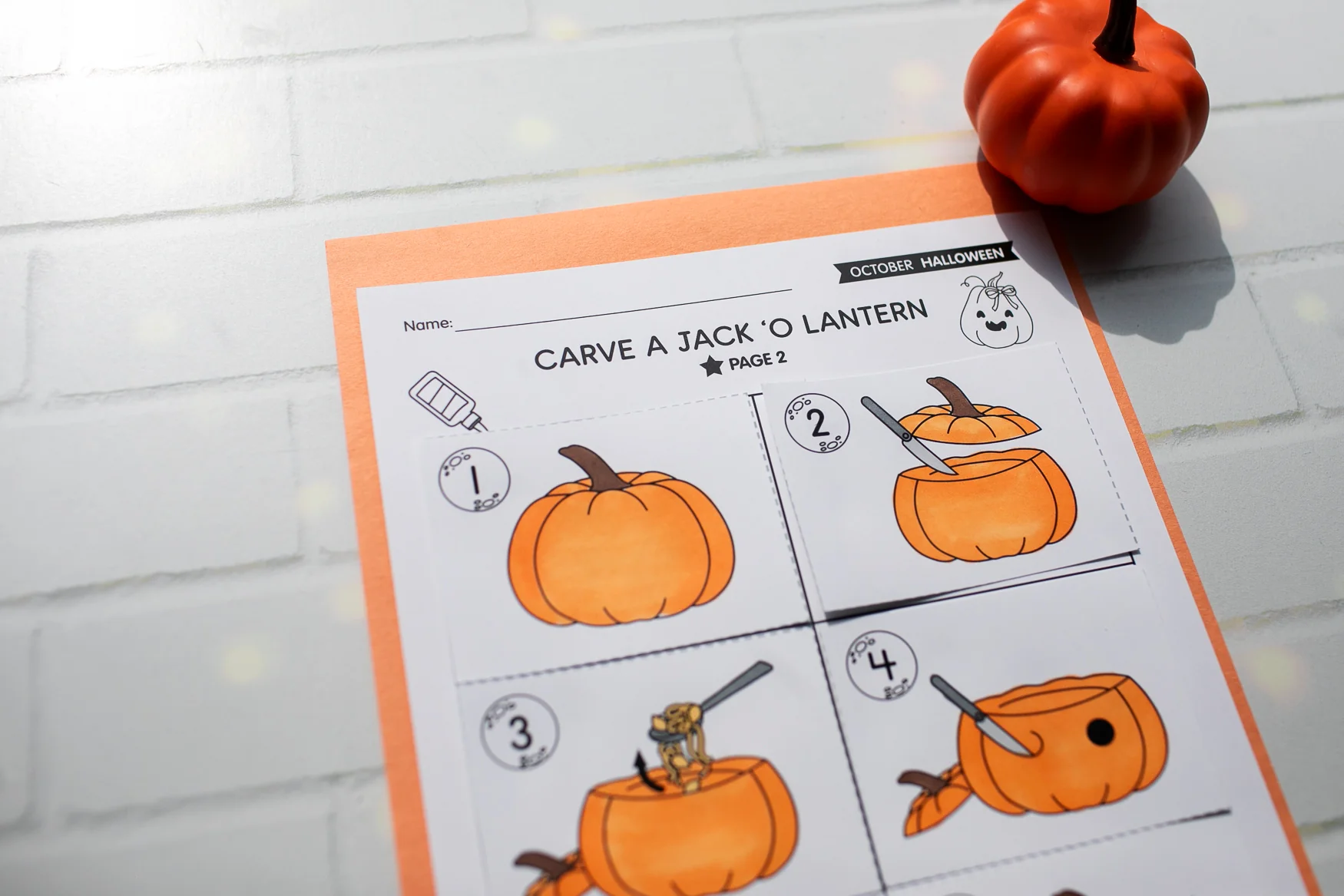 A colorful Halloween Night coloring page featuring a princess and a ninja in a pumpkin patch