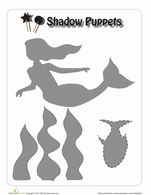 Colorful Halloween shadow puppets for kids to enjoy spooky storytelling
