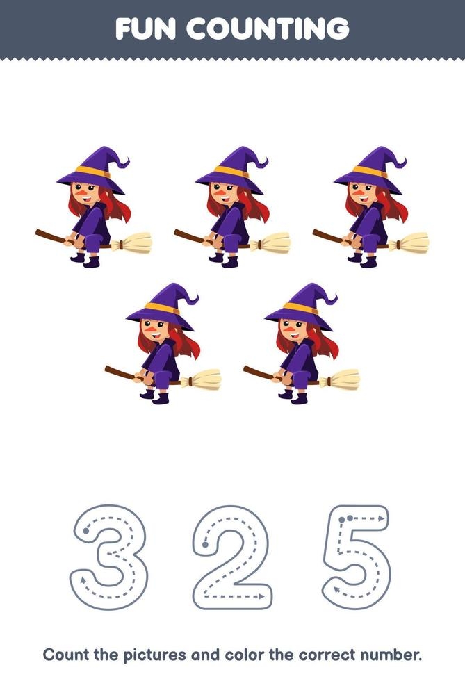 Kindergarten cut and paste Halloween witch craft worksheet