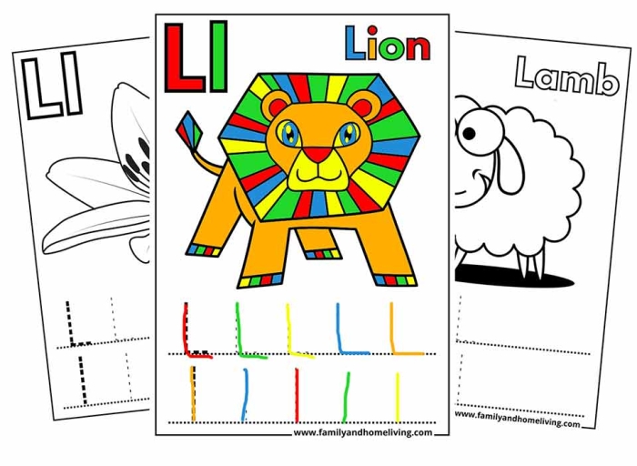 Engaging Letter L worksheet for early readers in Pre-K and Kindergarten Hands-on worksheet activity for preschoolers to identify words starting with the letter L