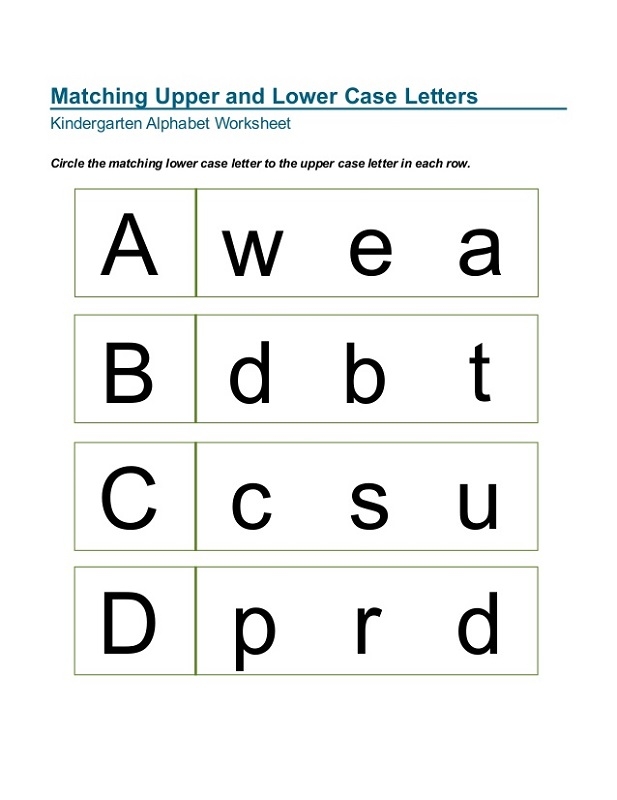 Kindergarten handwriting worksheet for practicing small lower case letters on lined paper