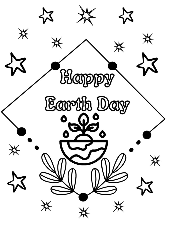 Addition worksheet for Kindergarten Happy Earth Day coloring page for Kindergarten students featuring a drawing of Earth and a writing prompt. Earth Day worksheet for young learners to express ways to help the planet through coloring and writing.