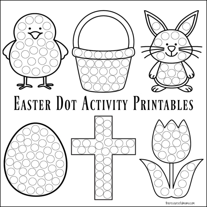 Engaging activity for young learners to connect dots and reveal a festive image Happy Easter Dot-to-Dot worksheet for Kindergarten students with an Easter basket theme