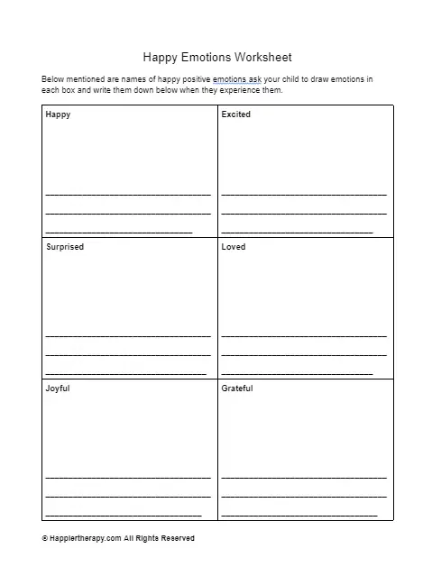 Children engaging with the Happy or Excited? Emotion Synonym Matching worksheet