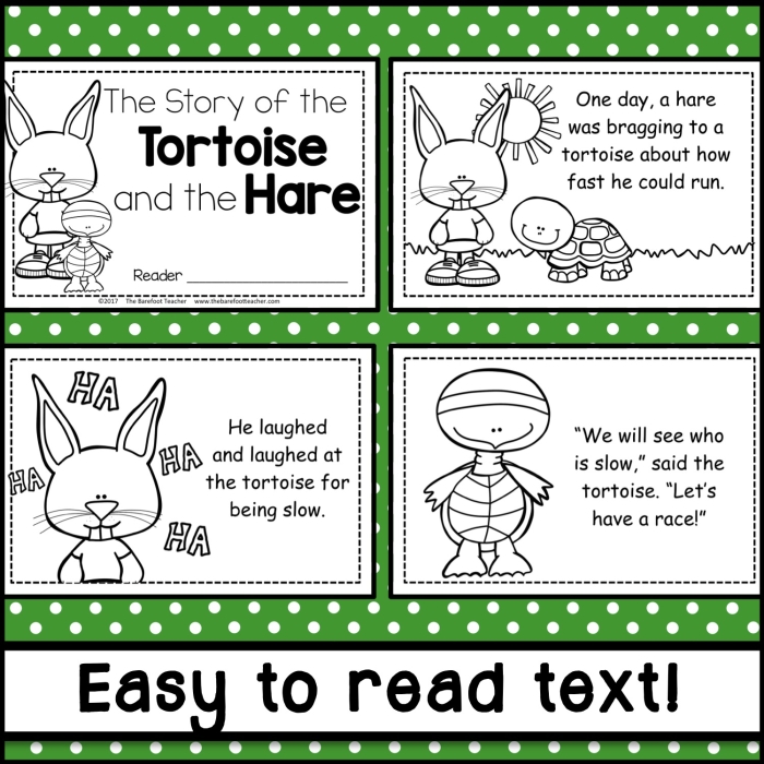 The Hare and the Tortoise fable activity page for kindergarten history lesson 23 Kindergarten worksheet featuring an illustration of the hare and tortoise race for history class