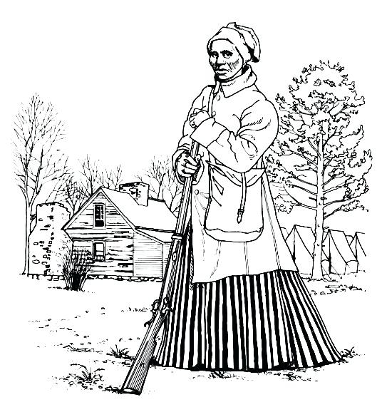 Explore the life of Harriet Tubman with this engaging coloring activity for kids Harriet Tubman coloring page worksheet for second graders learning U.S. history
