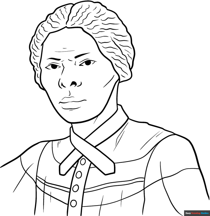 Engaging coloring activity featuring Harriet Tubman, a key figure in the Abolitionist movement Harriet Tubman coloring page worksheet for second graders to learn U.S. history