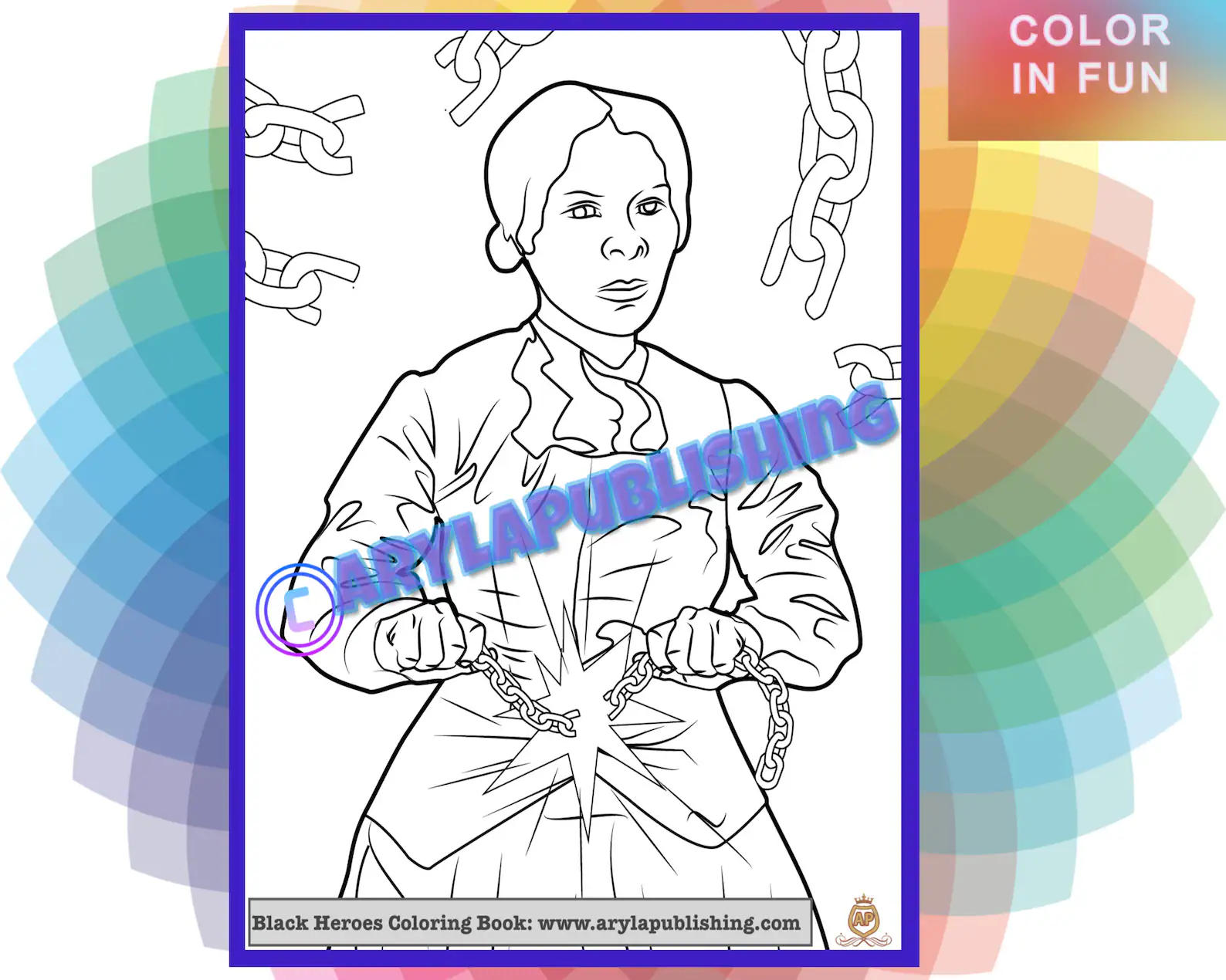 Engaging activity featuring Harriet Tubman from the Abolitionist and Civil War period Harriet Tubman coloring page worksheet for second graders learning U.S. history