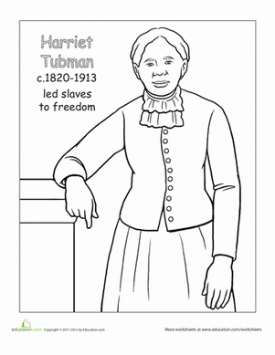 ALT text: Third grade worksheet featuring Harriet Tubman's inspiring journey from slavery to freedom with place value math activities