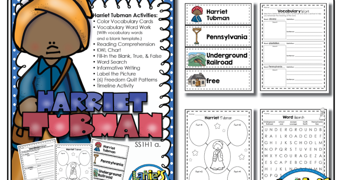 Third grade students learning about Harriet Tubman's heroic rescue missions through an interactive place value worksheet activity