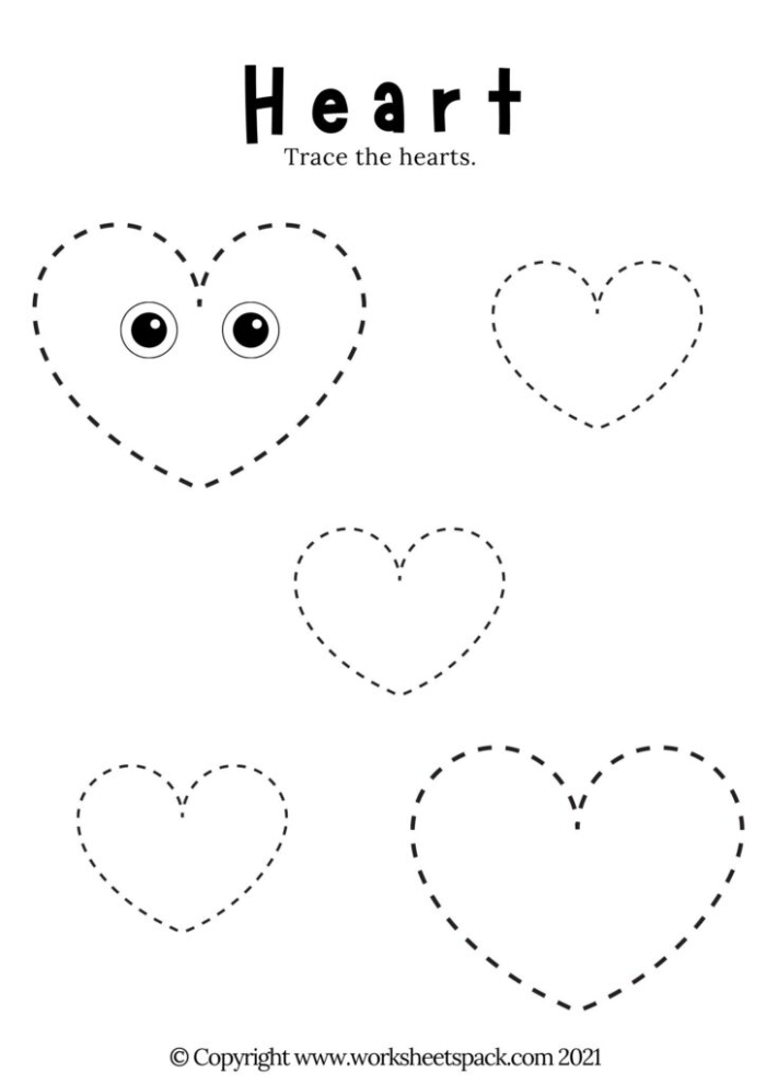 Heart pattern worksheet designed for second graders to enhance math skills during Valentine's Day celebrations. Engaging heart pattern activity for practicing numeric sequences in a fun, festive way.
