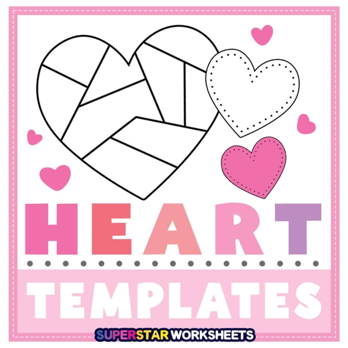 Heart pattern worksheet for practicing math skills on Valentine's Day for second graders