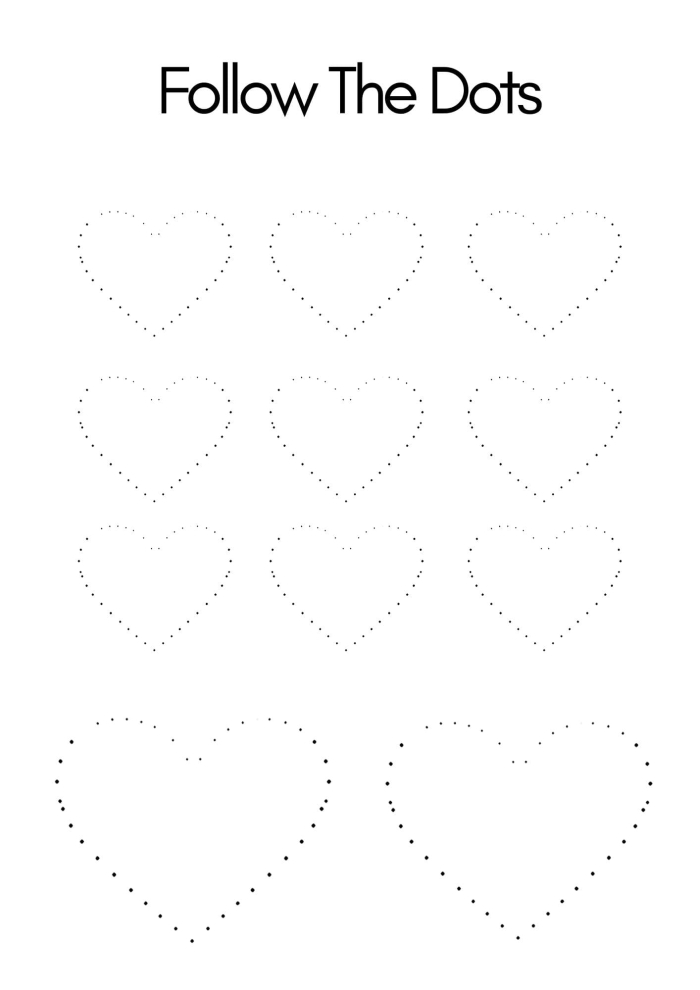 Heart pattern worksheet designed for second graders to enhance math skills during Valentine's Day activities. Valentine's Day heart pattern worksheet for practicing numeric sequences.