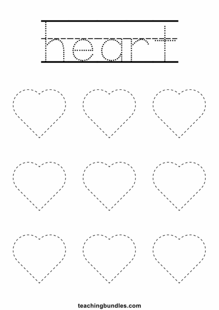 Heart pattern worksheet for second graders to enhance math skills during Valentine's Day. Fun and engaging heart-themed activity for practicing numeric patterns.
