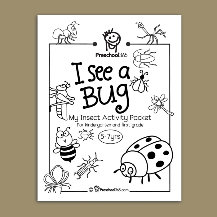 Hidden Bug worksheet for first graders featuring coloring by numbers