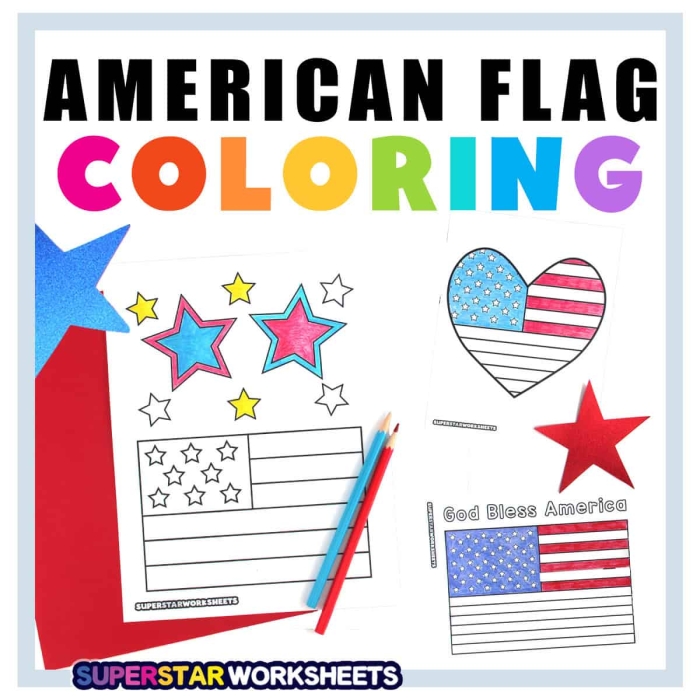 History of the American Flag worksheet for third-grade students exploring its significance