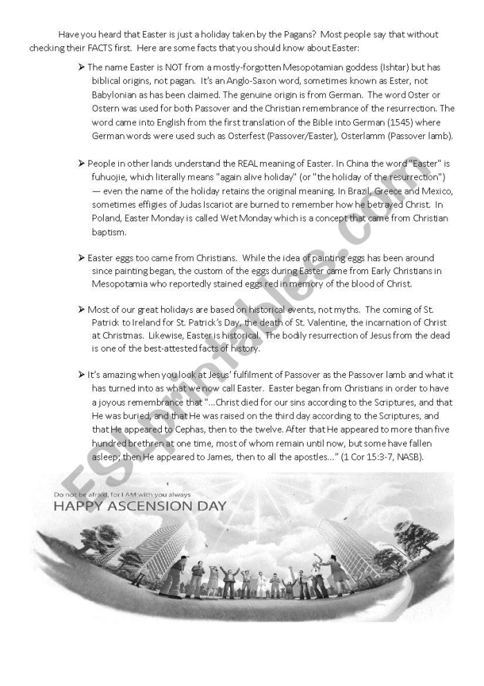 History of Easter worksheet for 5th grade algebra students A fifth grade student reading a history of Easter worksheet containing algebraic math problems