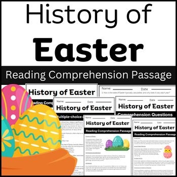 Engaging History of Easter worksheet for understanding spring holiday origins Worksheet exploring the history of Easter and its traditions for fifth graders