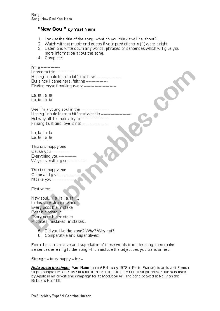Engaging worksheet on the history of soul music for fourth graders celebrating Black History Month