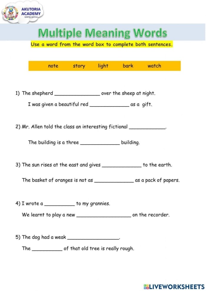 Multiple Meaning Words Worksheet for Third Grade Practice Three Third grade student selecting the correct definition for homographs on a multiple choice vocabulary worksheet