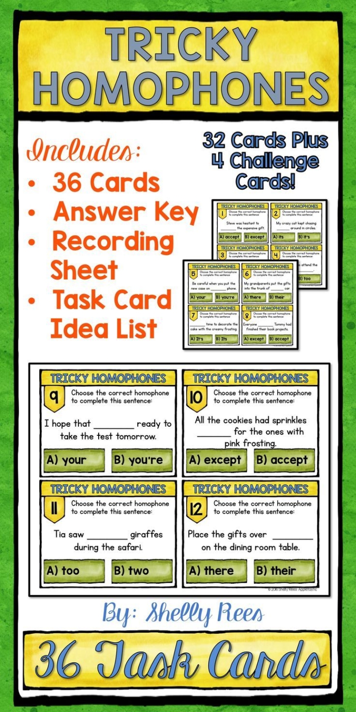 Tricky Homophones Worksheet Four for Fourth Grade Reading Practice Fourth grade students complete a fill-in-the-blanks exercise to master tricky homophones like piece and peace