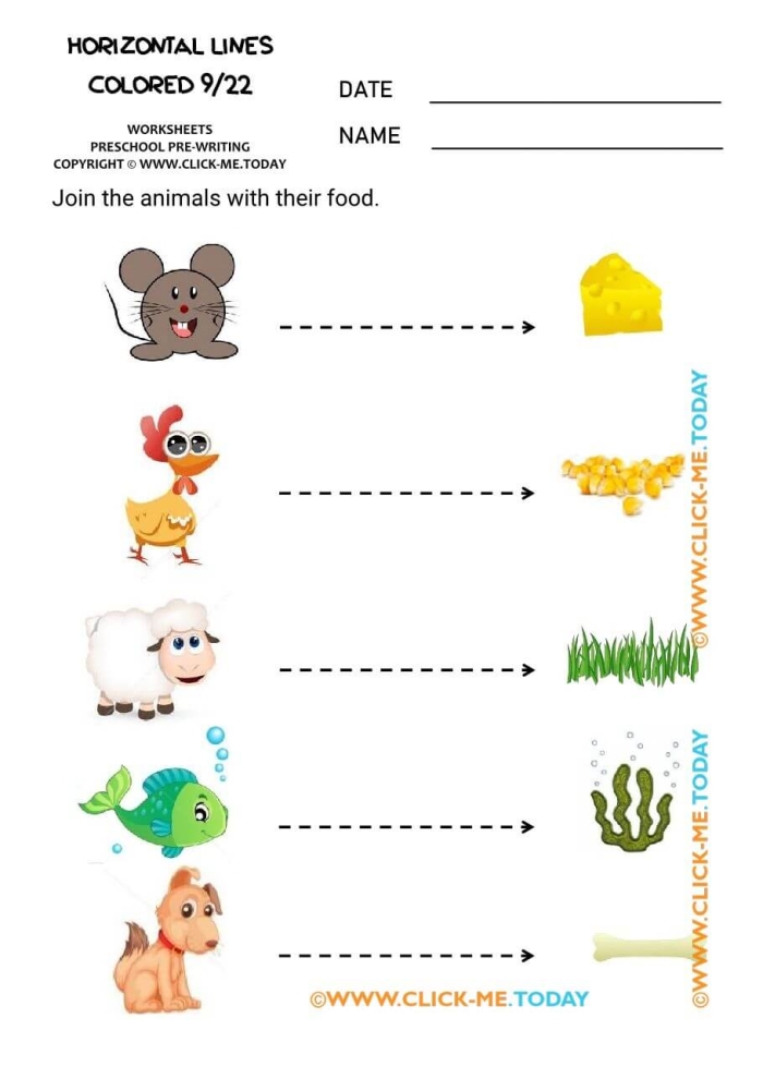 Pre-K worksheet with horizontal tracing paths to help children develop foundational writing coordination 19