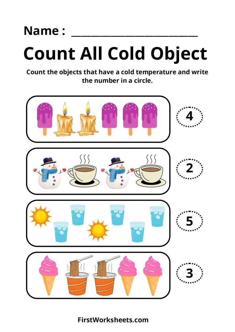 Temperature Hot or Cold Geography Worksheet Number 15 First grade science worksheet about matching clothing items to hot or cold temperatures