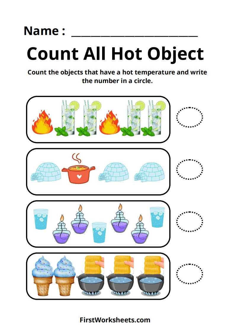 Temperature clothing matching activity for young learners with thermometers and seasonal apparel First grade worksheet showing children matching winter and summer clothing items to hot and cold thermometer temperatures